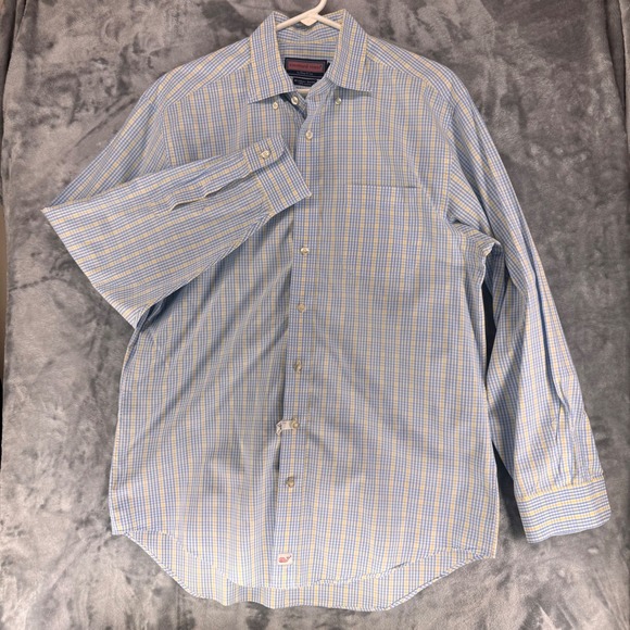 Vineyard Vines Murray Shirt Mens M Gingham Plaid Button Down 100 Cotton - Picture 3 of 7